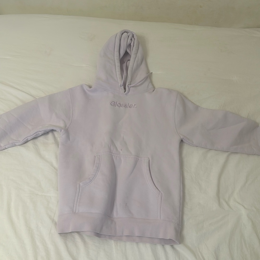 Lavender Limited Edition Glossier Hoodie, Size small(runs oversized)